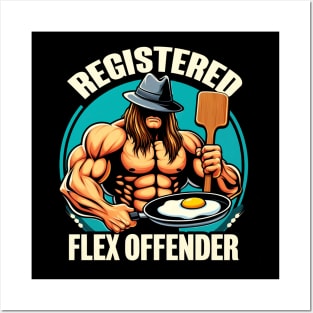 Registered Flex Offender Ironic Bodybuilder Meme Sigma Posters and Art